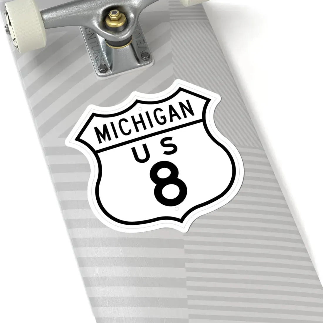 US 8 Michigan 1948 (Michigan) (Road Sign) STICKER Vinyl Kiss-Cut Decal - The Sticker Space