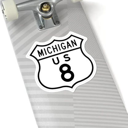 US 8 Michigan 1948 (Michigan) (Road Sign) STICKER Vinyl Kiss-Cut Decal - The Sticker Space