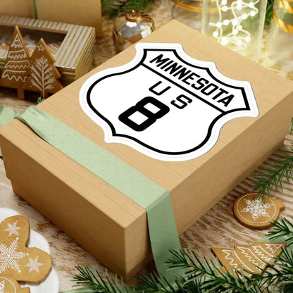 US 8 Minnesota 1926 (Minnesota) (Road Sign) STICKER Vinyl Kiss-Cut Decal - The Sticker Space