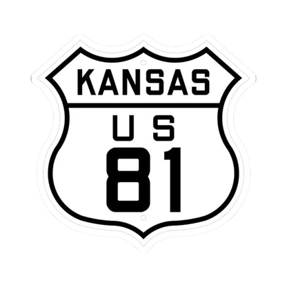 US 81 Kansas 1926 (Kansas) (Road Sign) STICKER Vinyl Kiss-Cut Decal 2 Inch White - The Sticker Space