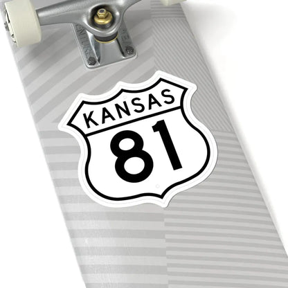 US 81 Kansas 1962 (Kansas) (Road Sign) STICKER Vinyl Kiss-Cut Decal - The Sticker Space