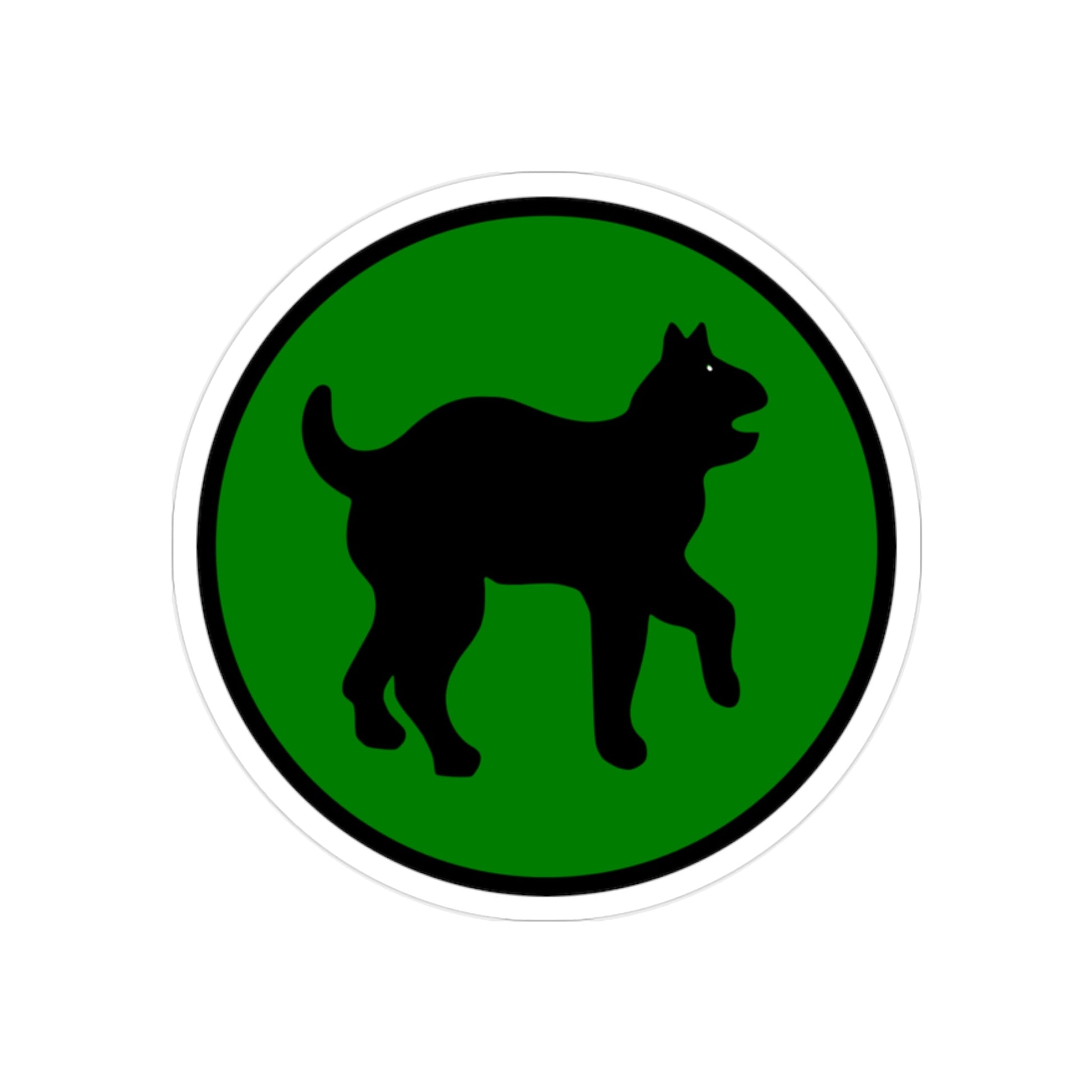 US 81st Infantry Division SSI (U.S. Army) REVERSE PRINT Transparent STICKER-2" × 2"-The Sticker Space