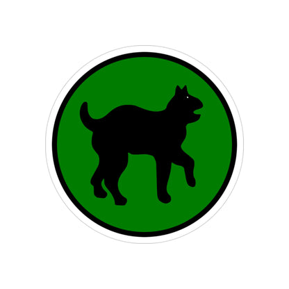 US 81st Infantry Division SSI (U.S. Army) REVERSE PRINT Transparent STICKER-3" × 3"-The Sticker Space