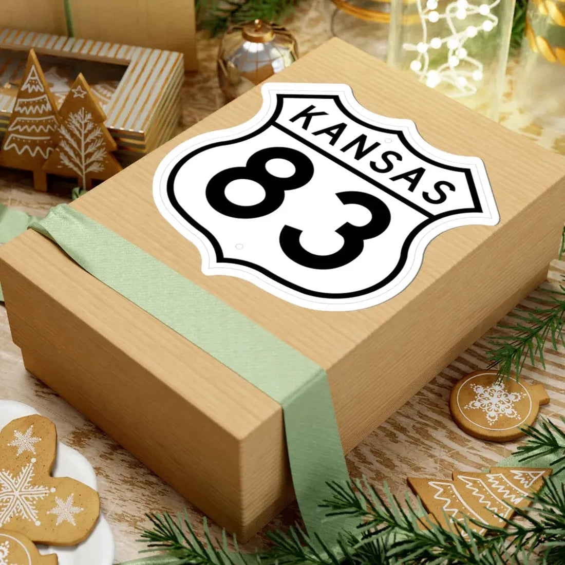 US 83 Kansas 1962 (Kansas) (Road Sign) STICKER Vinyl Kiss-Cut Decal - The Sticker Space