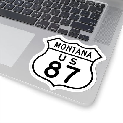 US 87 Montana 1948 (Montana) (Road Sign) STICKER Vinyl Kiss-Cut Decal - The Sticker Space