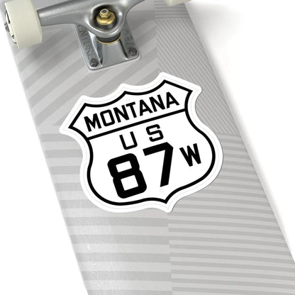 US 87W Montana 1926 (Montana) (Road Sign) STICKER Vinyl Kiss-Cut Decal - The Sticker Space