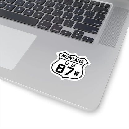 US 87W Montana 1926 (Montana) (Road Sign) STICKER Vinyl Kiss-Cut Decal - The Sticker Space