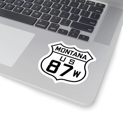 US 87W Montana 1926 (Montana) (Road Sign) STICKER Vinyl Kiss-Cut Decal - The Sticker Space