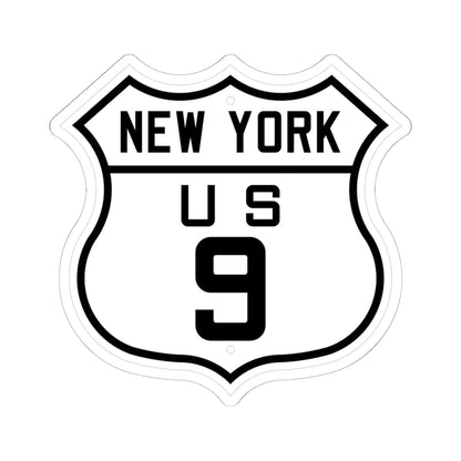 US 9 New York 1926 (New York) (Road Sign) STICKER Vinyl Kiss-Cut Decal 6 Inch White - The Sticker Space