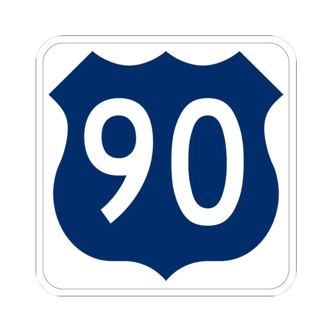 US 90 FL (Florida) (Road Sign) STICKER Vinyl Kiss-Cut Decal 3 Inch White - The Sticker Space