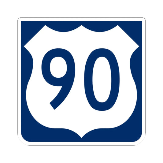 US 90 FL reversed (Florida) (Road Sign) STICKER Vinyl Kiss-Cut Decal 2 Inch White - The Sticker Space
