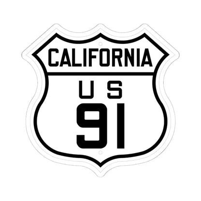 US 91 California 1926 (California) (Road Sign) STICKER Vinyl Kiss-Cut Decal 6 Inch White - The Sticker Space