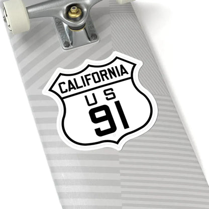 US 91 California 1926 (California) (Road Sign) STICKER Vinyl Kiss-Cut Decal - The Sticker Space