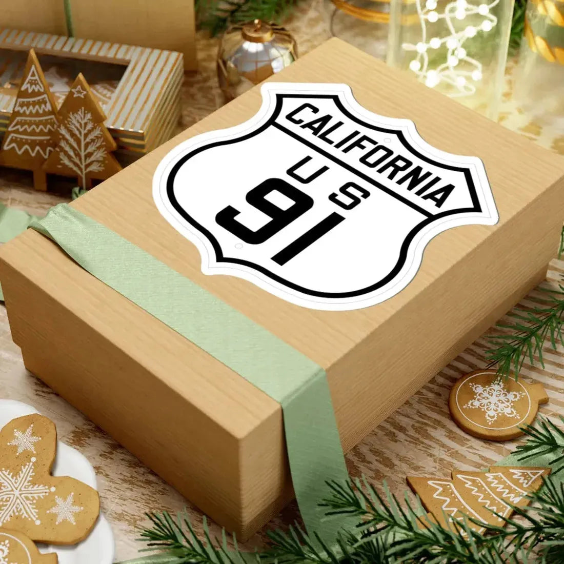 US 91 California 1926 (California) (Road Sign) STICKER Vinyl Kiss-Cut Decal - The Sticker Space