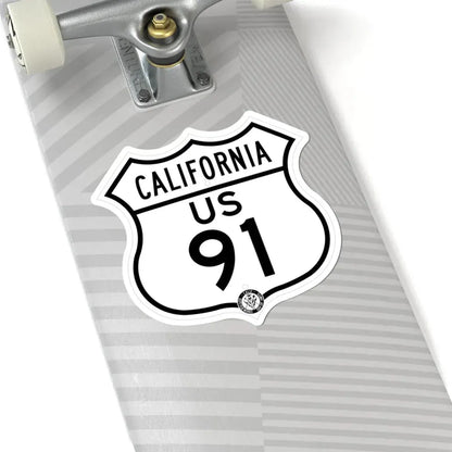 US 91 California 1948 (California) (Road Sign) STICKER Vinyl Kiss-Cut Decal - The Sticker Space
