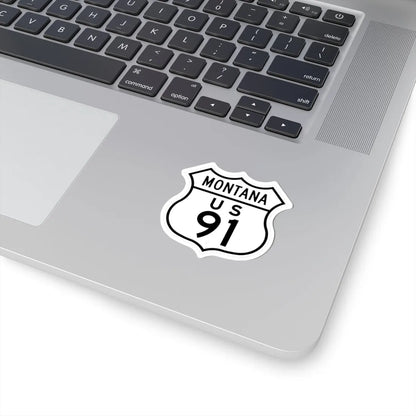 US 91 Montana 1948 (Montana) (Road Sign) STICKER Vinyl Kiss-Cut Decal - The Sticker Space