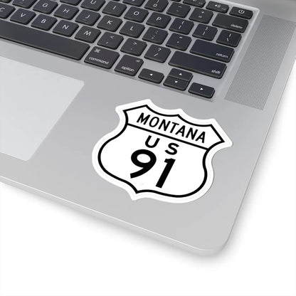 US 91 Montana 1948 (Montana) (Road Sign) STICKER Vinyl Kiss-Cut Decal - The Sticker Space