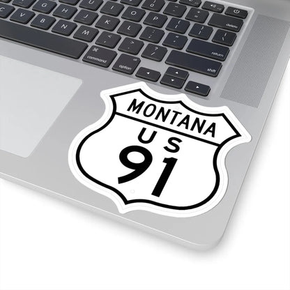 US 91 Montana 1948 (Montana) (Road Sign) STICKER Vinyl Kiss-Cut Decal - The Sticker Space