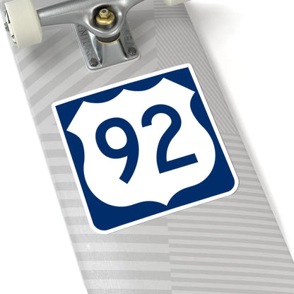 US 92 FL reversed (Florida) (Road Sign) STICKER Vinyl Kiss-Cut Decal - The Sticker Space