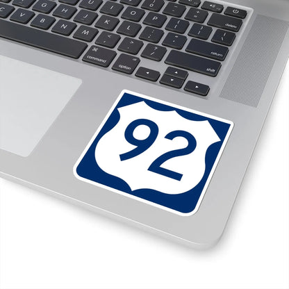 US 92 FL reversed (Florida) (Road Sign) STICKER Vinyl Kiss-Cut Decal - The Sticker Space