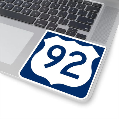 US 92 FL reversed (Florida) (Road Sign) STICKER Vinyl Kiss-Cut Decal - The Sticker Space