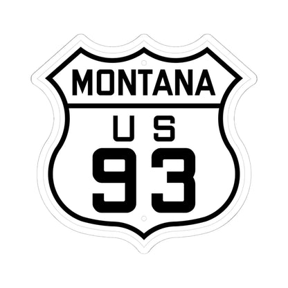 US 93 Montana 1926 (Montana) (Road Sign) STICKER Vinyl Kiss-Cut Decal 6 Inch White - The Sticker Space