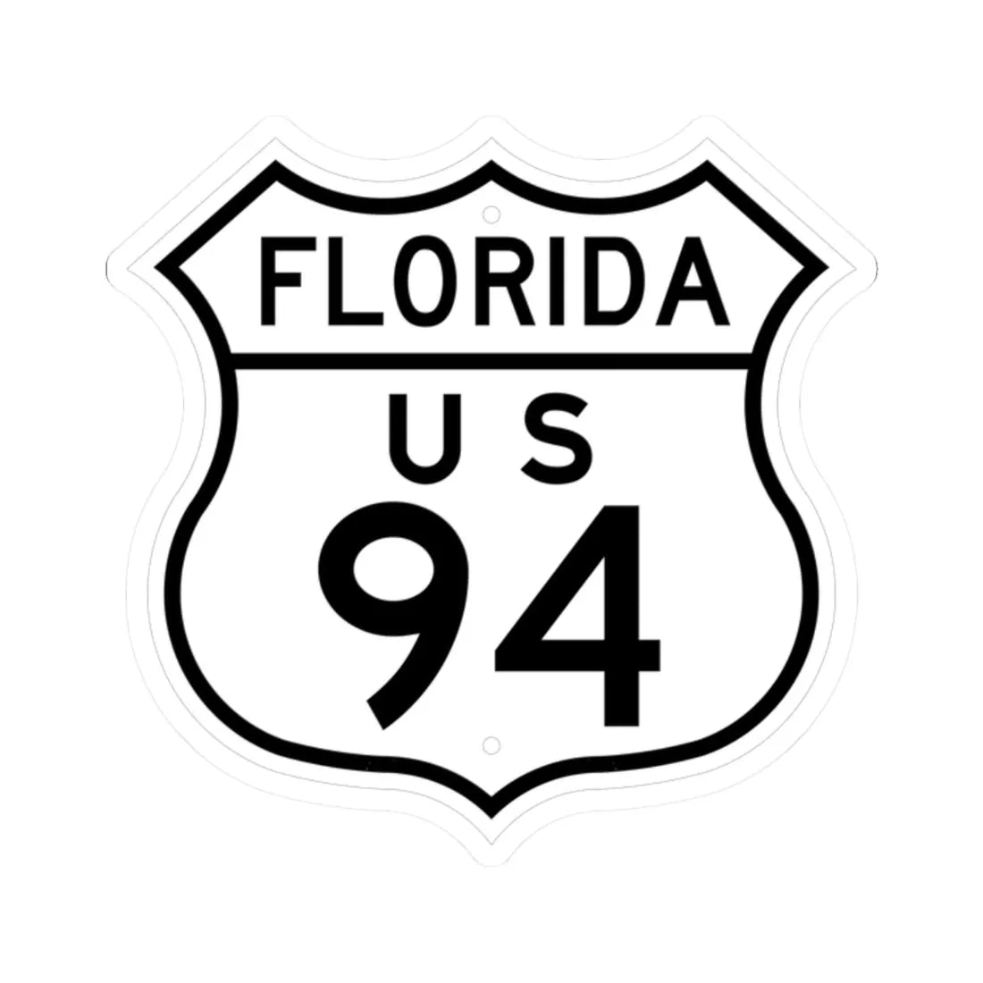 US 94 Florida 1948 (Florida) (Road Sign) STICKER Vinyl Kiss-Cut Decal 2 Inch White - The Sticker Space