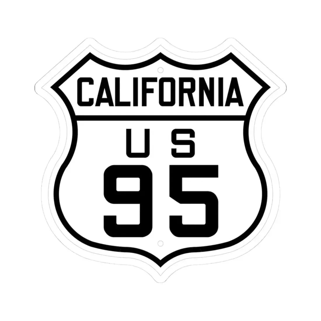 US 95 California 1926 (California) (Road Sign) STICKER Vinyl Kiss-Cut Decal 3 Inch White - The Sticker Space