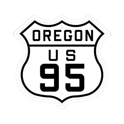 US 95 Oregon 1926 (Oregon) (Road Sign) STICKER Vinyl Kiss-Cut Decal 3 Inch White - The Sticker Space