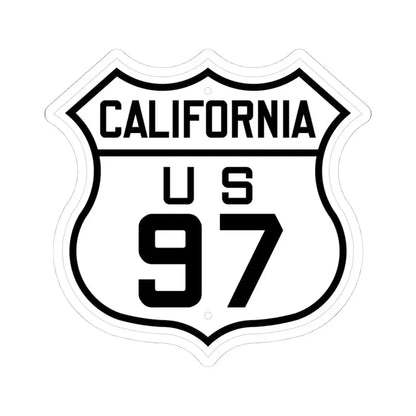 US 97 California 1926 (California) (Road Sign) STICKER Vinyl Kiss-Cut Decal 4 Inch White - The Sticker Space