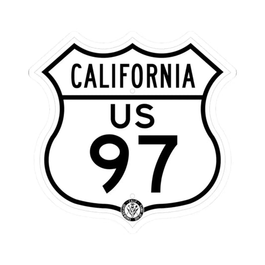 US 97 California 1948 (California) (Road Sign) STICKER Vinyl Kiss-Cut Decal 2 Inch White - The Sticker Space