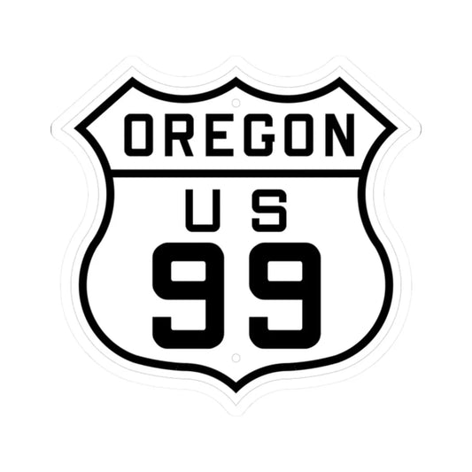 US 99 Oregon 1926 (Oregon) (Road Sign) STICKER Vinyl Kiss-Cut Decal 2 Inch White - The Sticker Space