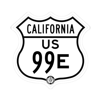 US 99E California 1948 (California) (Road Sign) STICKER Vinyl Kiss-Cut Decal 3 Inch White - The Sticker Space