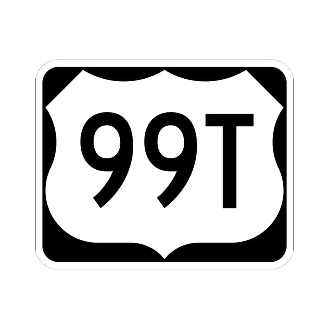 US 99T (Washington) (Road Sign) STICKER Vinyl Kiss-Cut Decal 4 Inch White - The Sticker Space