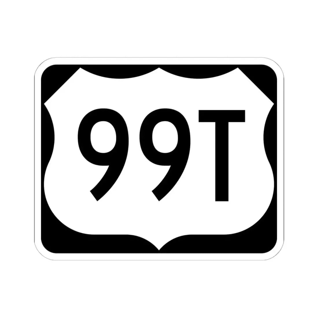 US 99T (Washington) (Road Sign) STICKER Vinyl Kiss-Cut Decal 6 Inch White - The Sticker Space