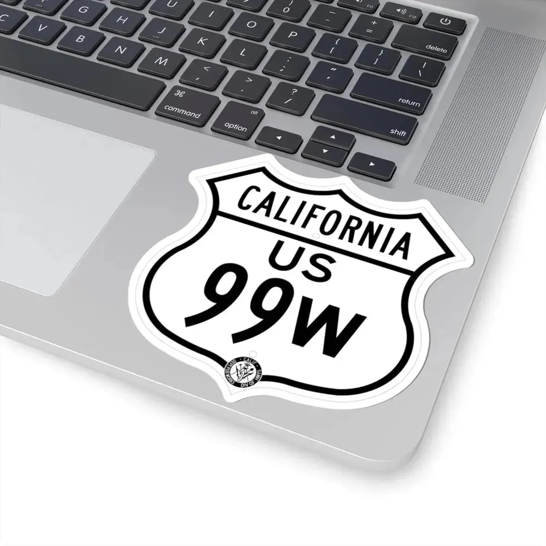 US 99W California 1948 (California) (Road Sign) STICKER Vinyl Kiss-Cut Decal - The Sticker Space