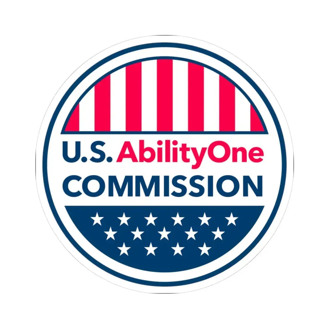 U.S. AbilityOne Commission seal (United States) STICKER Vinyl Kiss-Cut Decal 3 Inch White - The Sticker Space