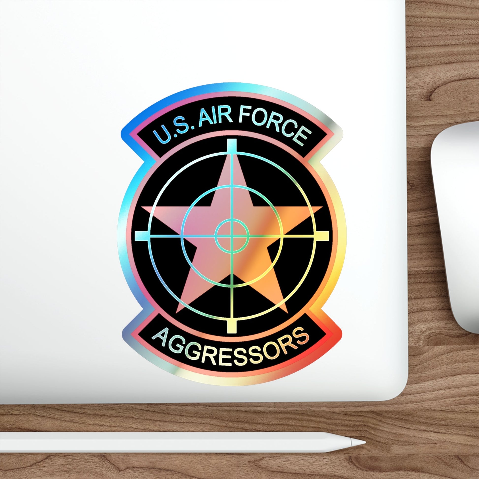 US Air Force Aggressors (U.S. Air Force) Holographic STICKER Die-Cut Vinyl Decal-The Sticker Space