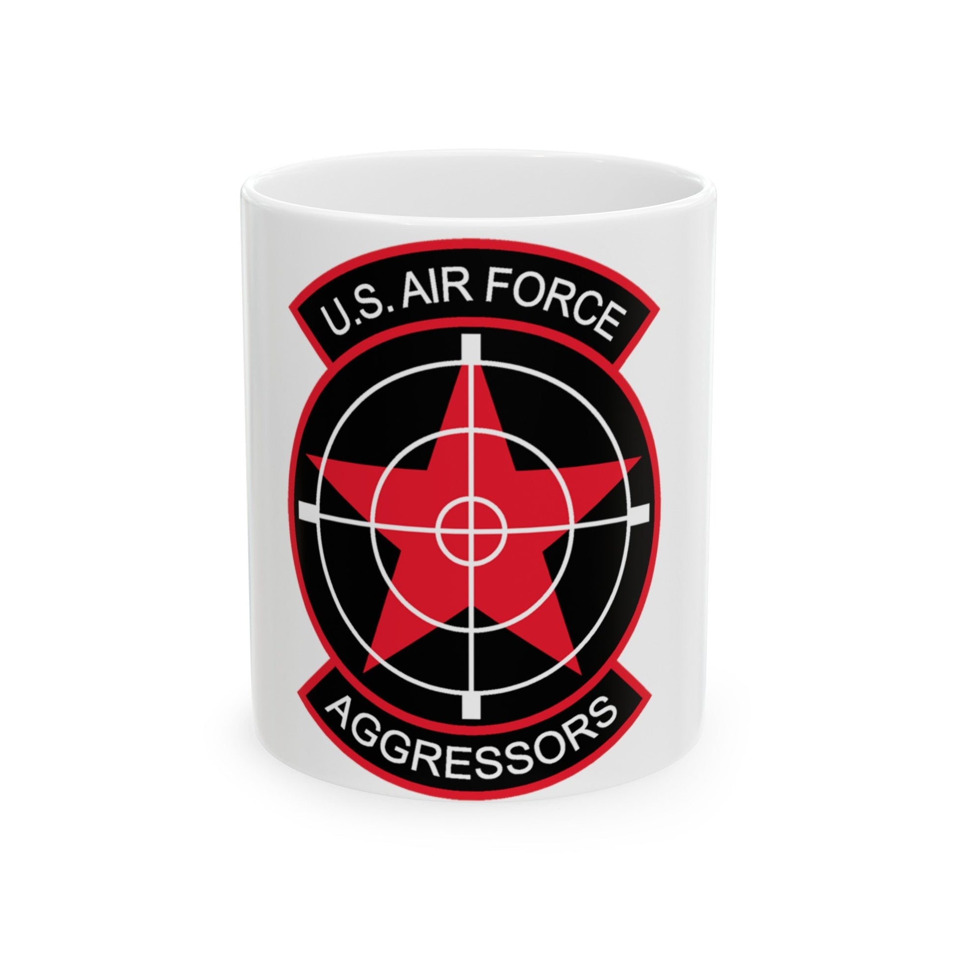 US Air Force Aggressors (U.S. Air Force) White Coffee Mug-11oz-The Sticker Space