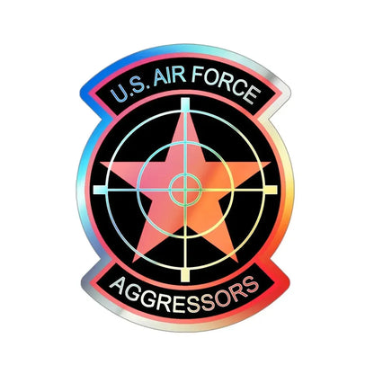 US Air Force Aggressors (U.S. Air Force) Holographic STICKER Die-Cut Vinyl Decal 3 Inch Holographic - The Sticker Space