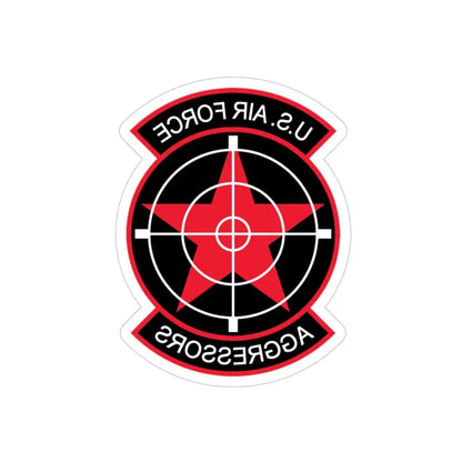 US Air Force Aggressors (U.S. Air Force) REVERSE PRINT Transparent Die-Cut STICKER 3 Inch Die-Cut Transparent - The Sticker Space