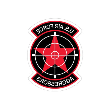 US Air Force Aggressors (U.S. Air Force) REVERSE PRINT Transparent Die-Cut STICKER 5 Inch Die-Cut Transparent - The Sticker Space