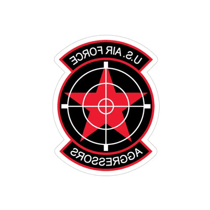 US Air Force Aggressors (U.S. Air Force) REVERSE PRINT Transparent Die-Cut STICKER 6 Inch Die-Cut Transparent - The Sticker Space