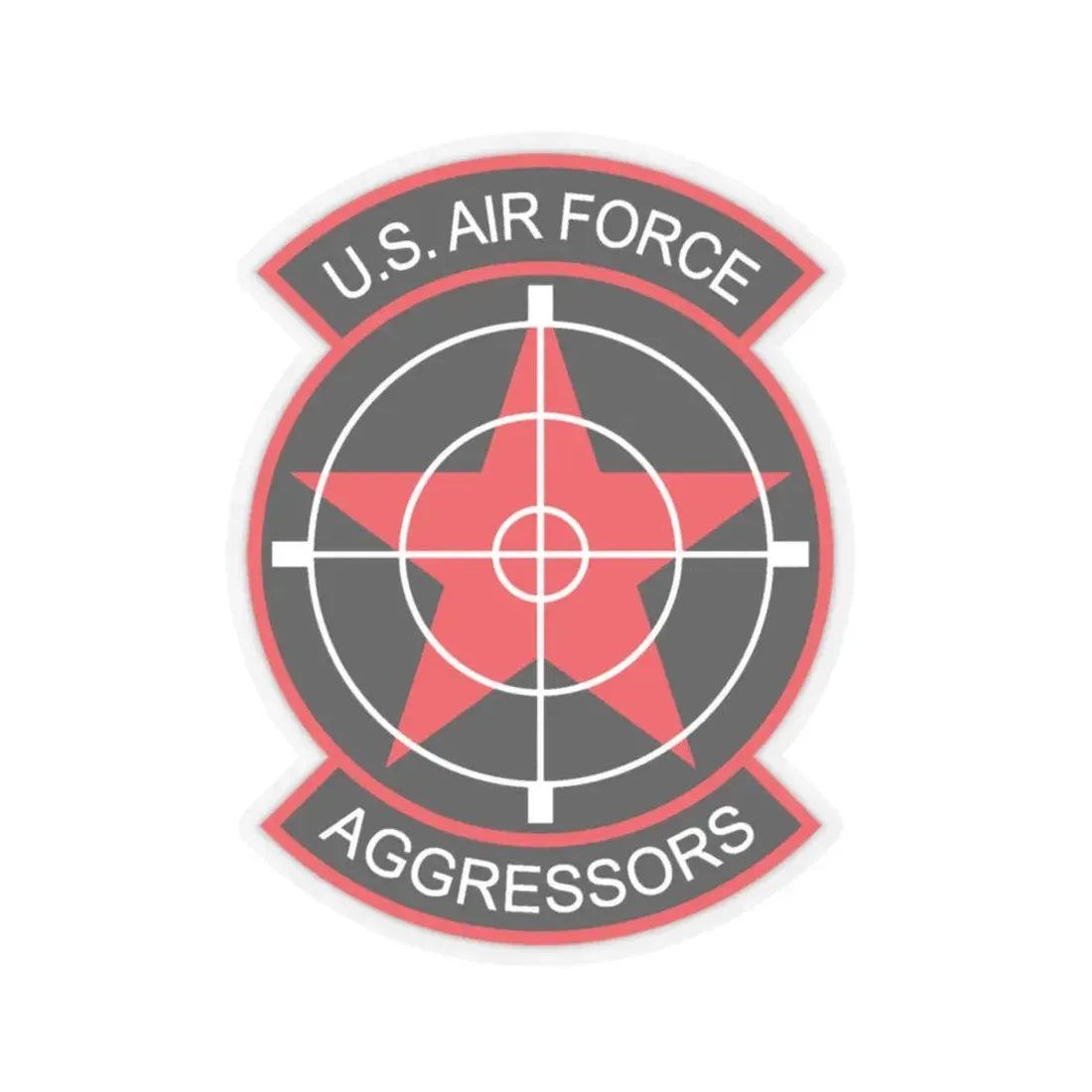 US Air Force Aggressors (U.S. Air Force) STICKER Vinyl Kiss-Cut Decal 4 Inch Transparent - The Sticker Space
