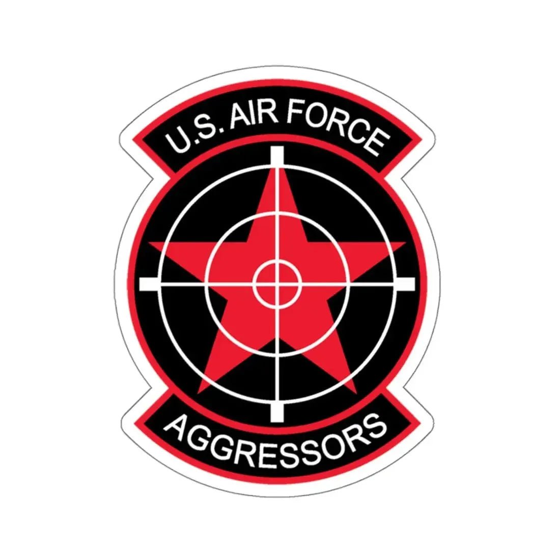 US Air Force Aggressors (U.S. Air Force) STICKER Vinyl Kiss-Cut Decal 4 Inch White - The Sticker Space