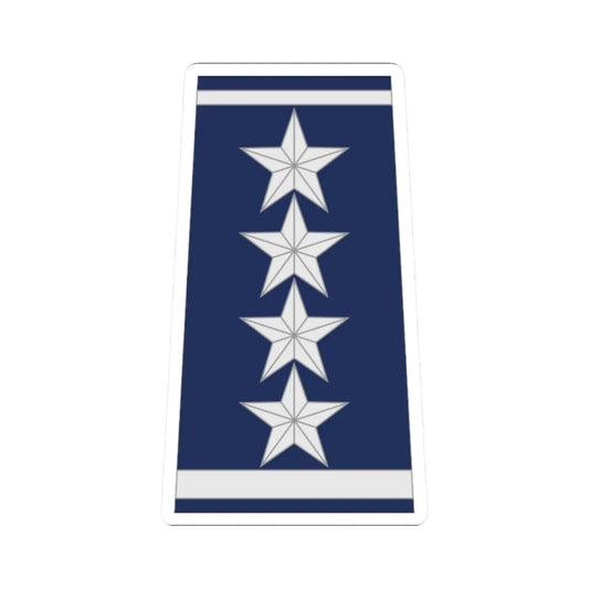 US Air force O10 class b (United States) (Military Rank) STICKER Vinyl Kiss-Cut Decal 2 Inch White - The Sticker Space