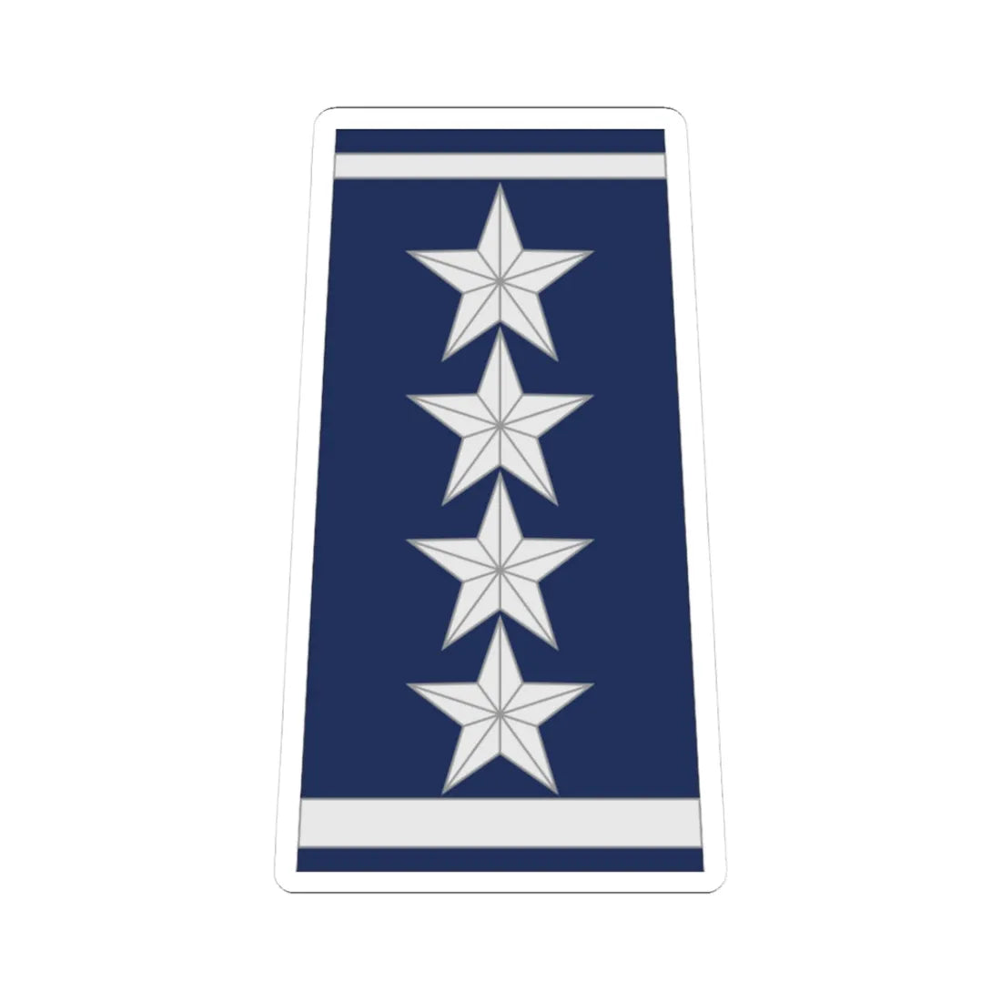 US Air force O10 class b (United States) (Military Rank) STICKER Vinyl Kiss-Cut Decal 3 Inch White - The Sticker Space