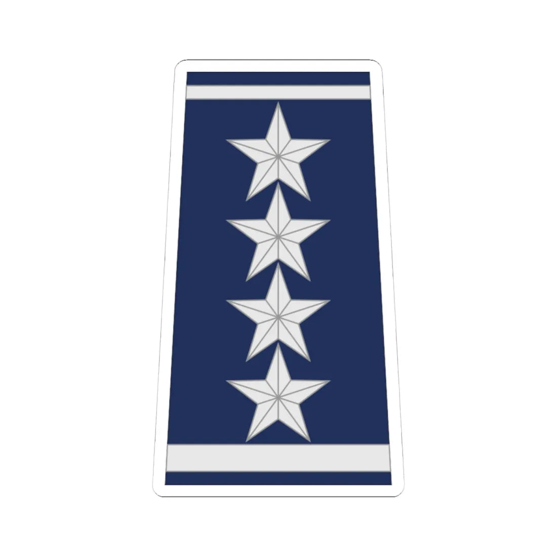 US Air force O10 class b (United States) (Military Rank) STICKER Vinyl Kiss-Cut Decal 4 Inch White - The Sticker Space