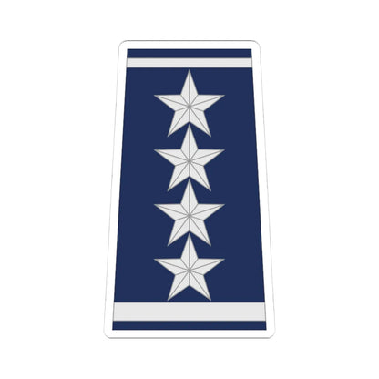 US Air force O10 class b (United States) (Military Rank) STICKER Vinyl Kiss-Cut Decal 4 Inch White - The Sticker Space