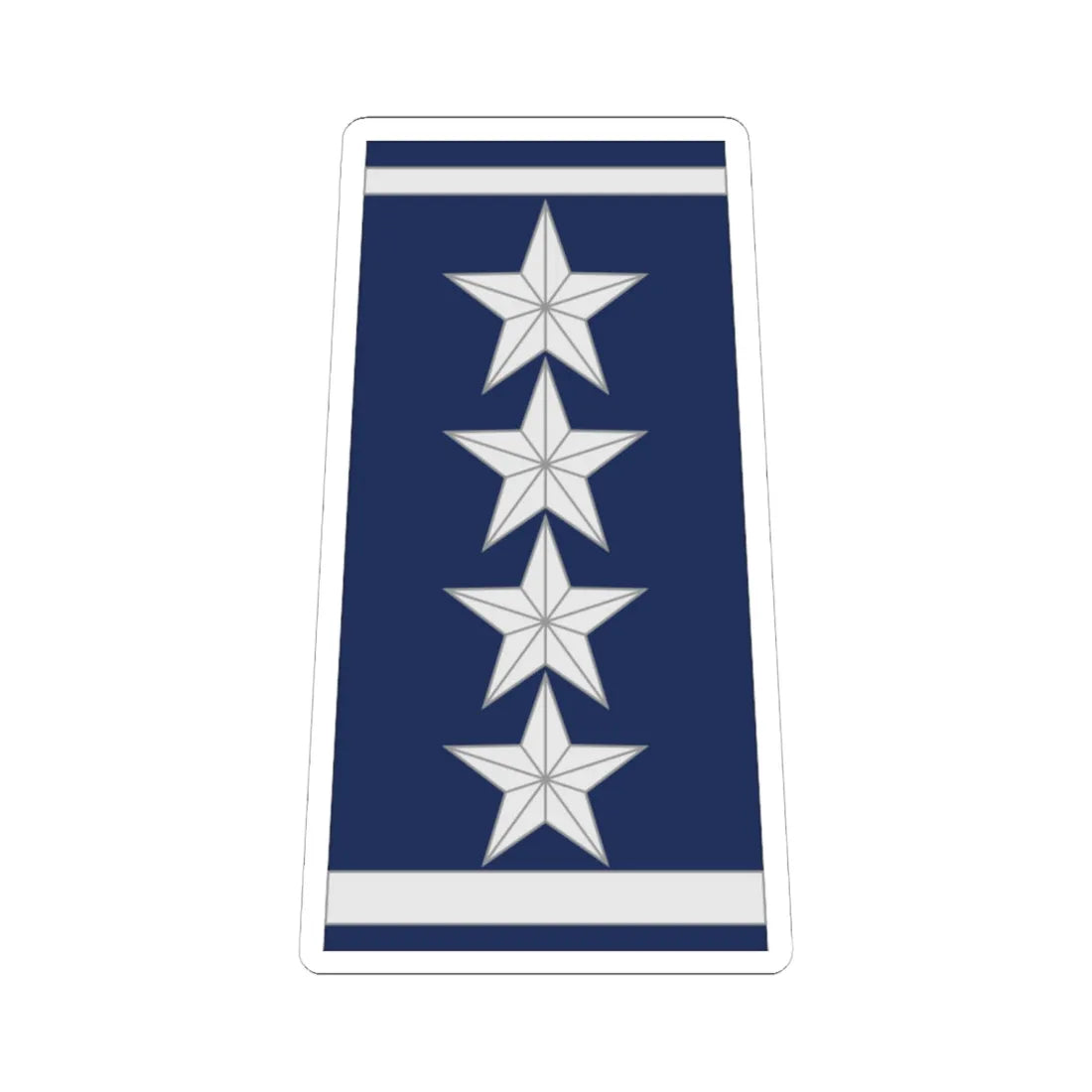 US Air force O10 class b (United States) (Military Rank) STICKER Vinyl Kiss-Cut Decal 6 Inch White - The Sticker Space